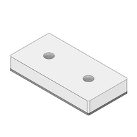 MODULAR SOLUTIONS PNEUMATIC MOUNTING PLATE 45MM X 90MM COVER PLATE - NO MOUNTING HOLES